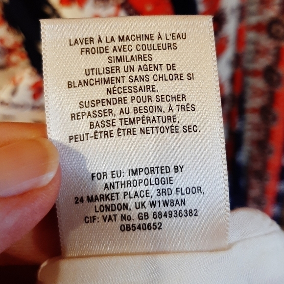 Anthropologie Maeve Floral Mini Dress Cap Sleeves Stripes Tassels Medium Petite - Picture 11 of 11